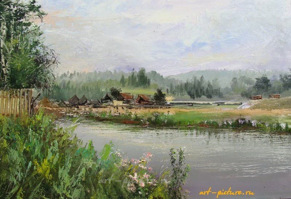 Река Дарья масло,холст