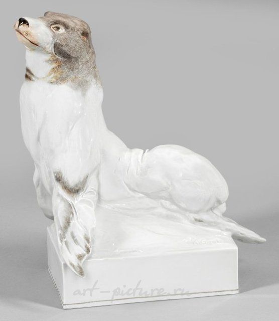 Фарфоровая фигурка морского льва от Августа Гауля