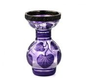 Ваза "Вьюнок" с серебряным ободком, проба 84. Стекло. Русская...