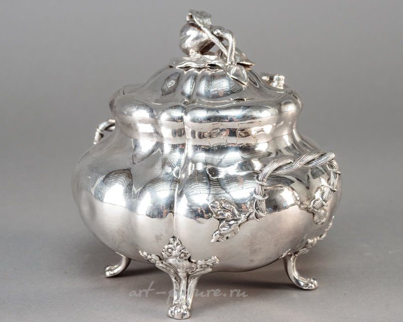 Русская серебряная сахарница с крышкой, Российская Империя ( Россия )