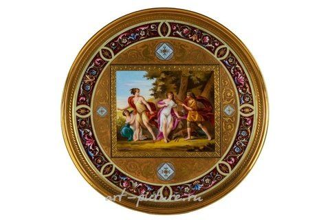 Royal Vienna, ВЕНСКИЙ ПОЗОЛОЧЕННЫЙ ФАРФОРОВЫЙ ПОДНОС: ОТЕЛЛО
