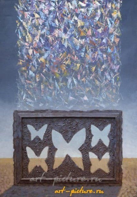 空旷的标本集，油画，画布