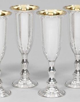 купить Шесть серебряных бокалов для шампанского