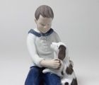 купить Фарфоровая статуэтка Мальчик с собакой "Я должен умыться? Bing Grondahl