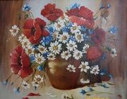 Букет с маками холст, масло 