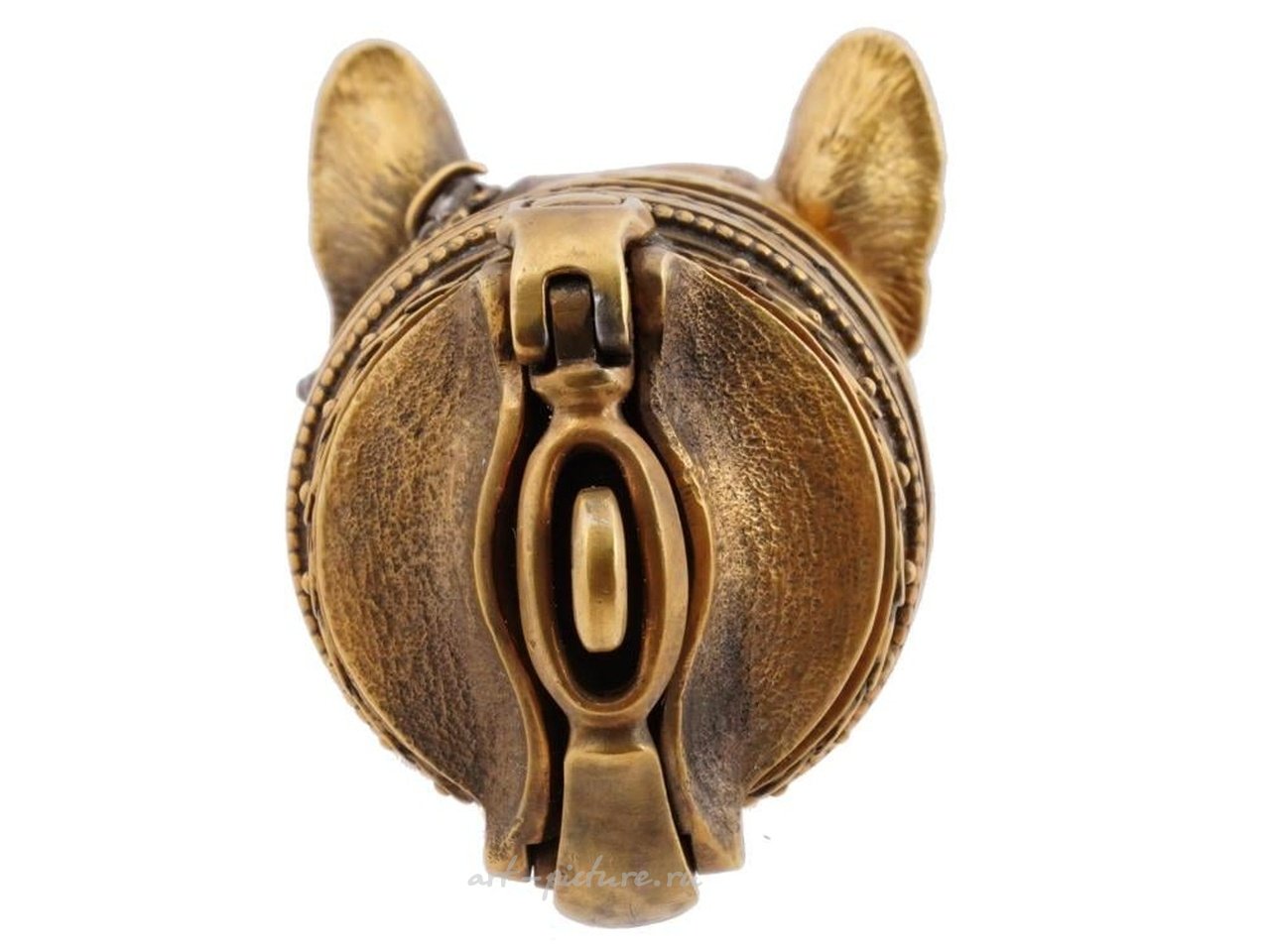 Русское серебро , Русская позолоченная серебряная эмаль, рубин и бриллианты - пилюльница