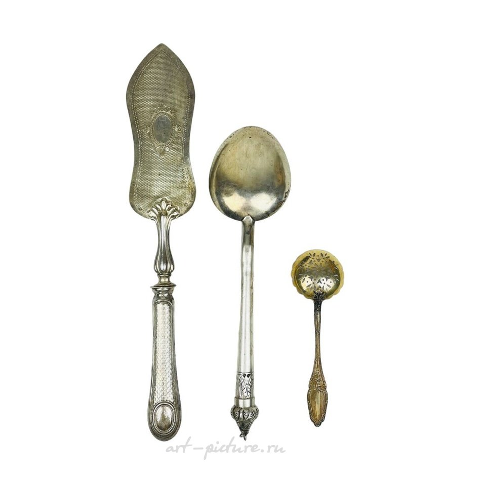 Русское серебро , Лот серебряных столовых приборов