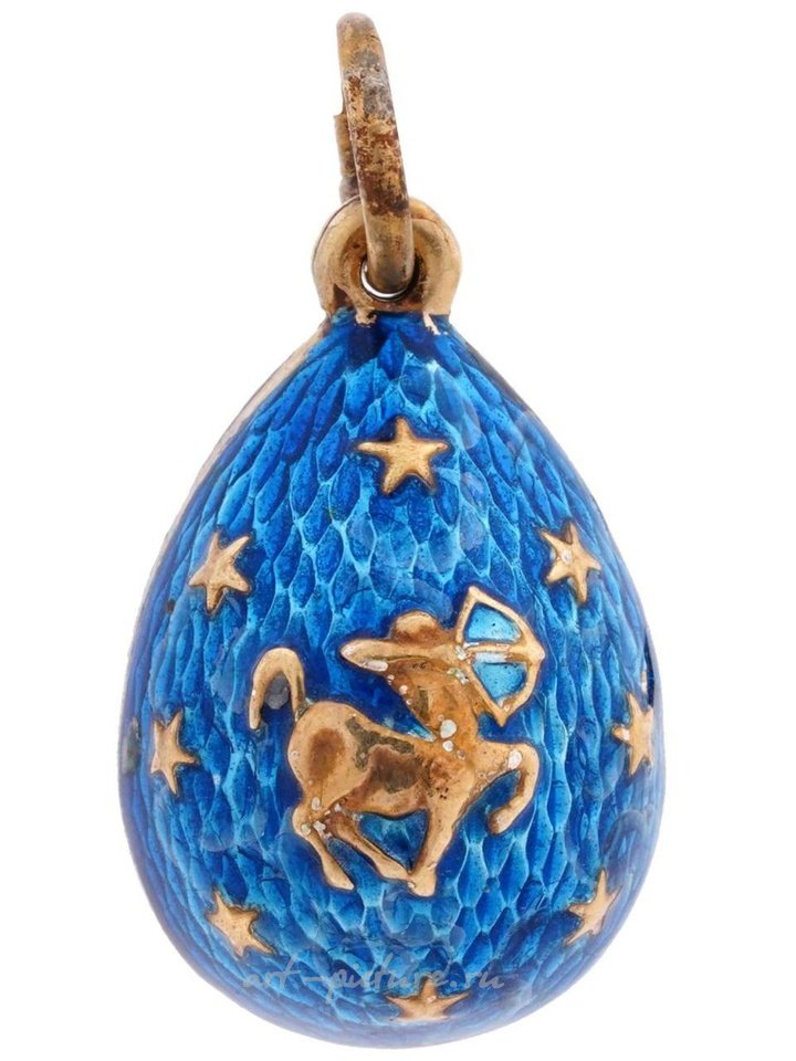 Русское серебро , Русская подвеска в форме пасхального яйца