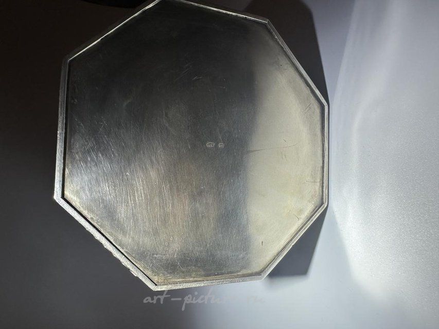 Презентационная кружка с видами Москвы, серебро, 5 артель