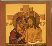 Великая икона с Матерью Божией, не плачь за меня, Матушка...