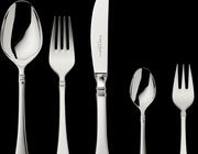 Столовый набор Rosenmuster от Robbe Berking из 30 предметов (серебро 925 пробы, частично позолоченный).