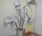 buy "Faded flowers watercolor, pencil, watercolor paper"