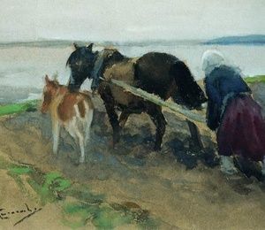 На пашне. Степанов Алексей Степанович