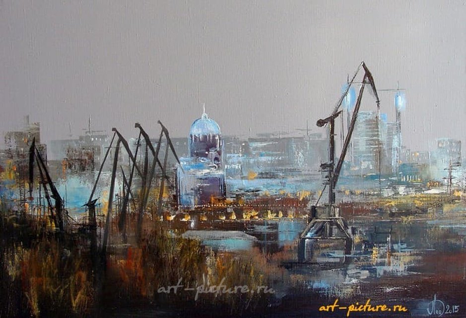 Самара.Вечер масло,холст