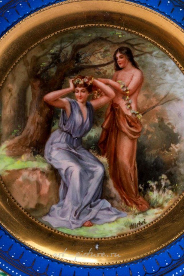 Royal Vienna , Фарфоровые тарелки в стиле ар-нуво от Royal Vienna