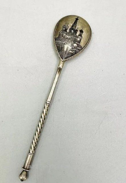Чайная ложка Российская империя. 1895год. серебро 84. Ашмарин Василий Матвеевич