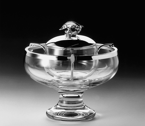 Икорница с серебряной крышкой и оправой TAFELGERÄTE SILBER