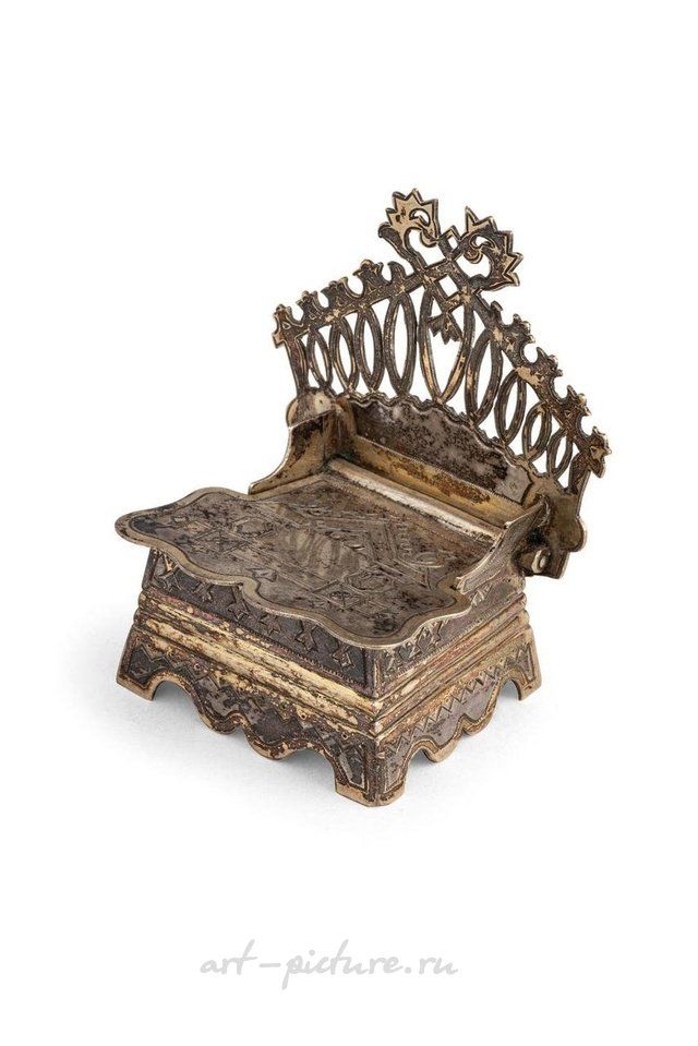 Русское серебро , Солонка-трон из серебра, Москва, 1886
