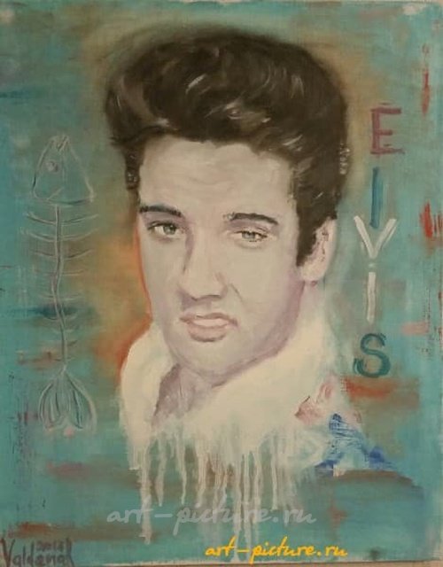 Элвис масло холст 