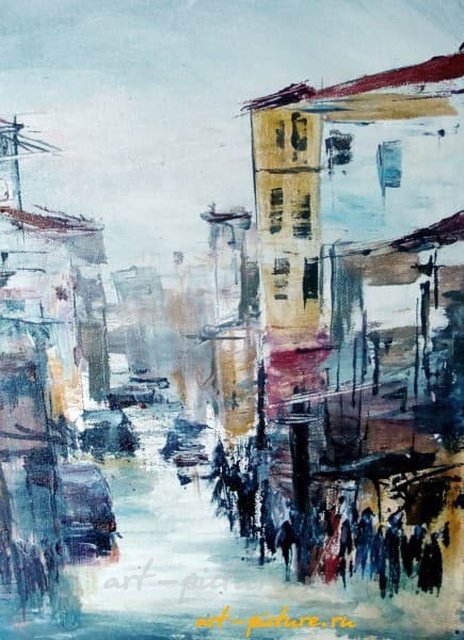 Город Р акрил,холст