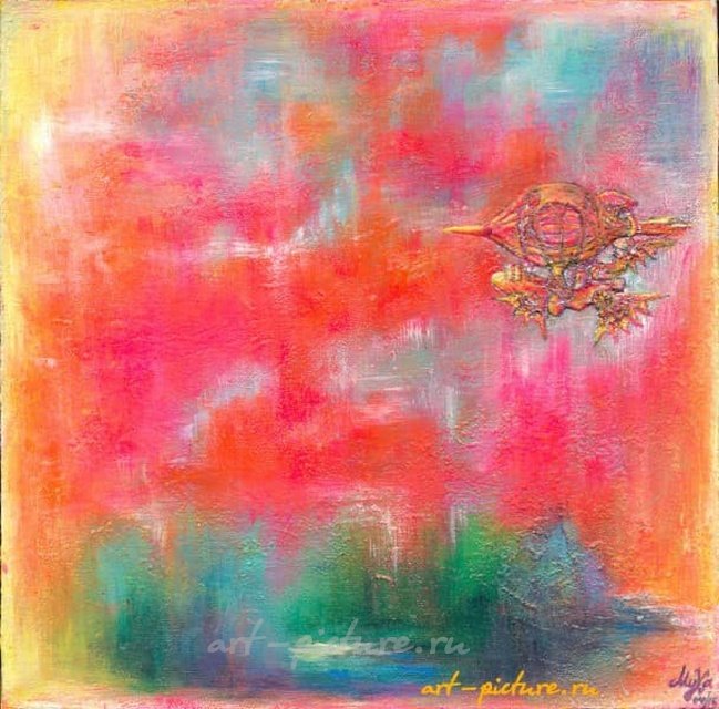 Дирижабль акрил,холст 