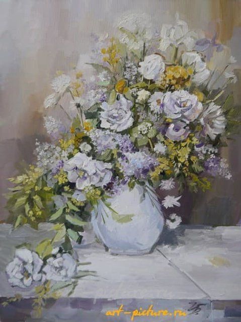 Весенний букет О. Ренуара в моем исполнении масло, холст 