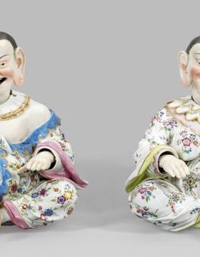купить Большие качающиеся пагоды Мейссен: фарфоровые фигурки китаянок