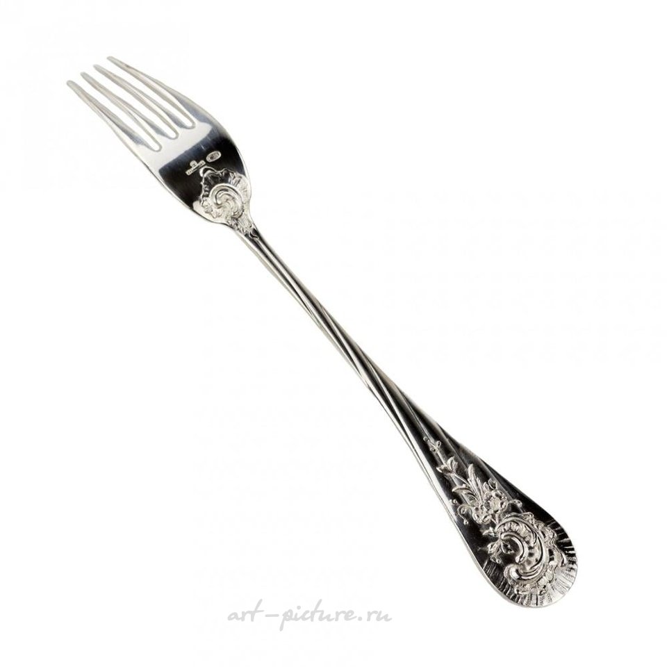 Russian silver , Silverware set for 6 persons, Ivan Khlebnikov.