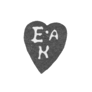 Клеймо неизвестного мастера Москвы - инициалы "Е-А К" - 1777-1778 гг.