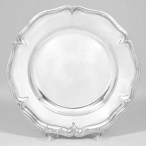 Австрийская серебряная сервировочная тарелка