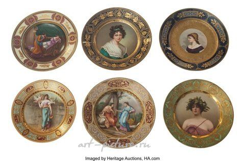 Royal Vienna, Фарфоровые тарелки с эротическими изображениями, 19 век