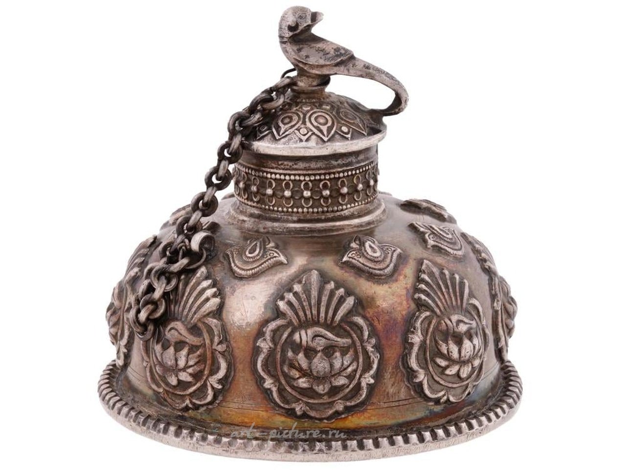 Russian silver , ANTIQUE RUSSIAN BUKHARA HAND CRAFTED SILVER INKWELL POT