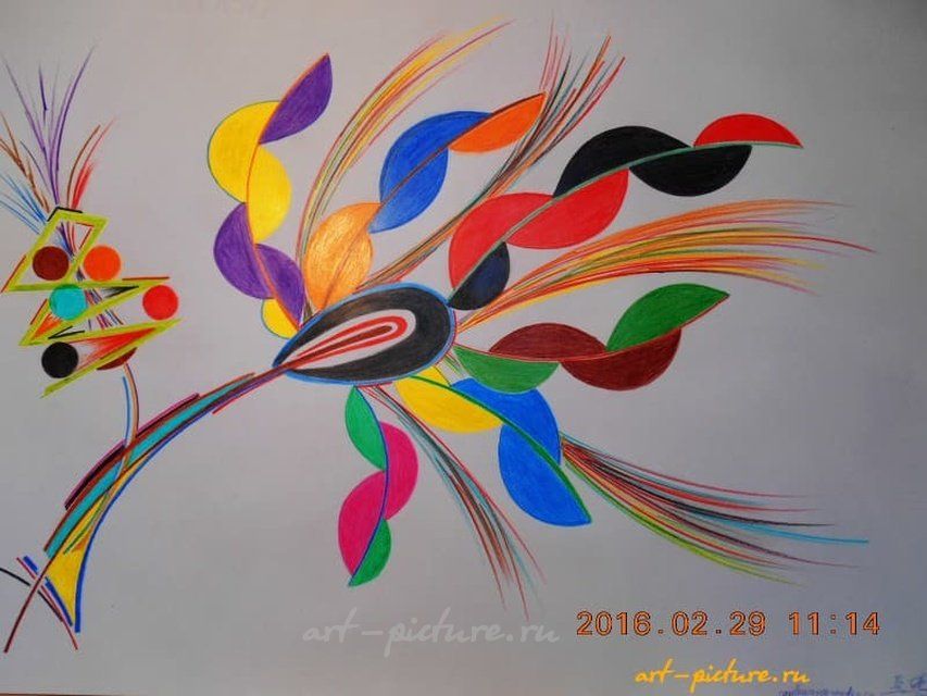 Цветок Ирис - символ верности бумага, карандаш 