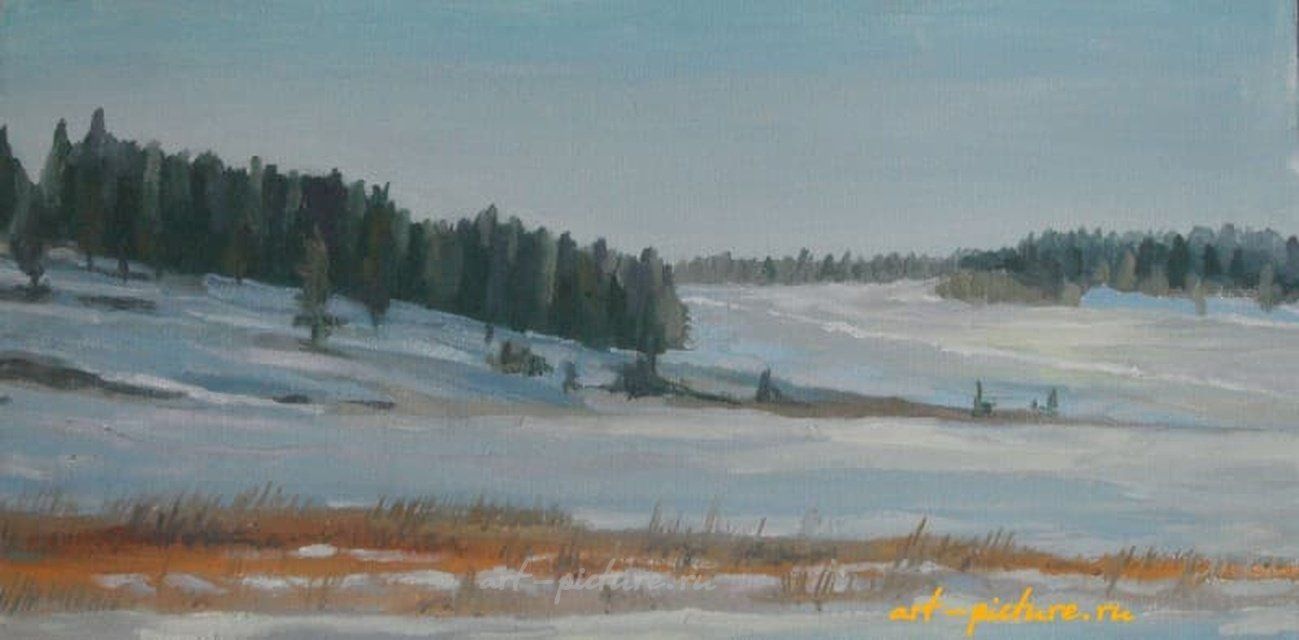 Зима Холст на картоне, масло 