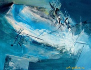 冰冷的深渊 丙烯，画布