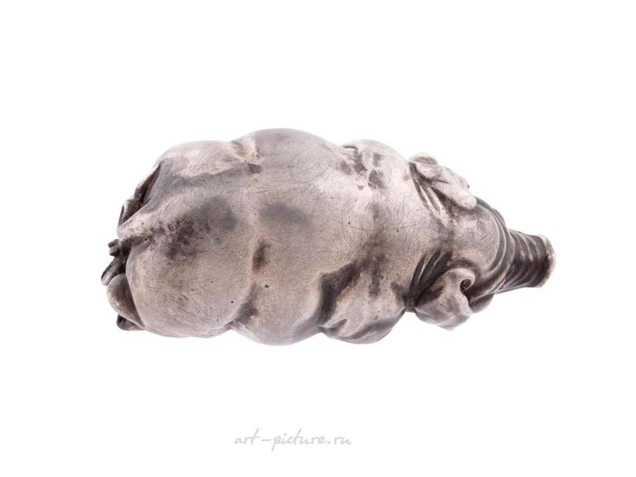 Русское серебро , Русская серебряная фигурка свиньи с рубиновыми глазами