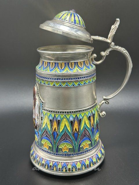 Кружка для пива ручной работы, «Ростовская Финифть»