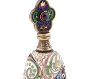 Высокий русский серебряный кубок с эмалью клоизоне.