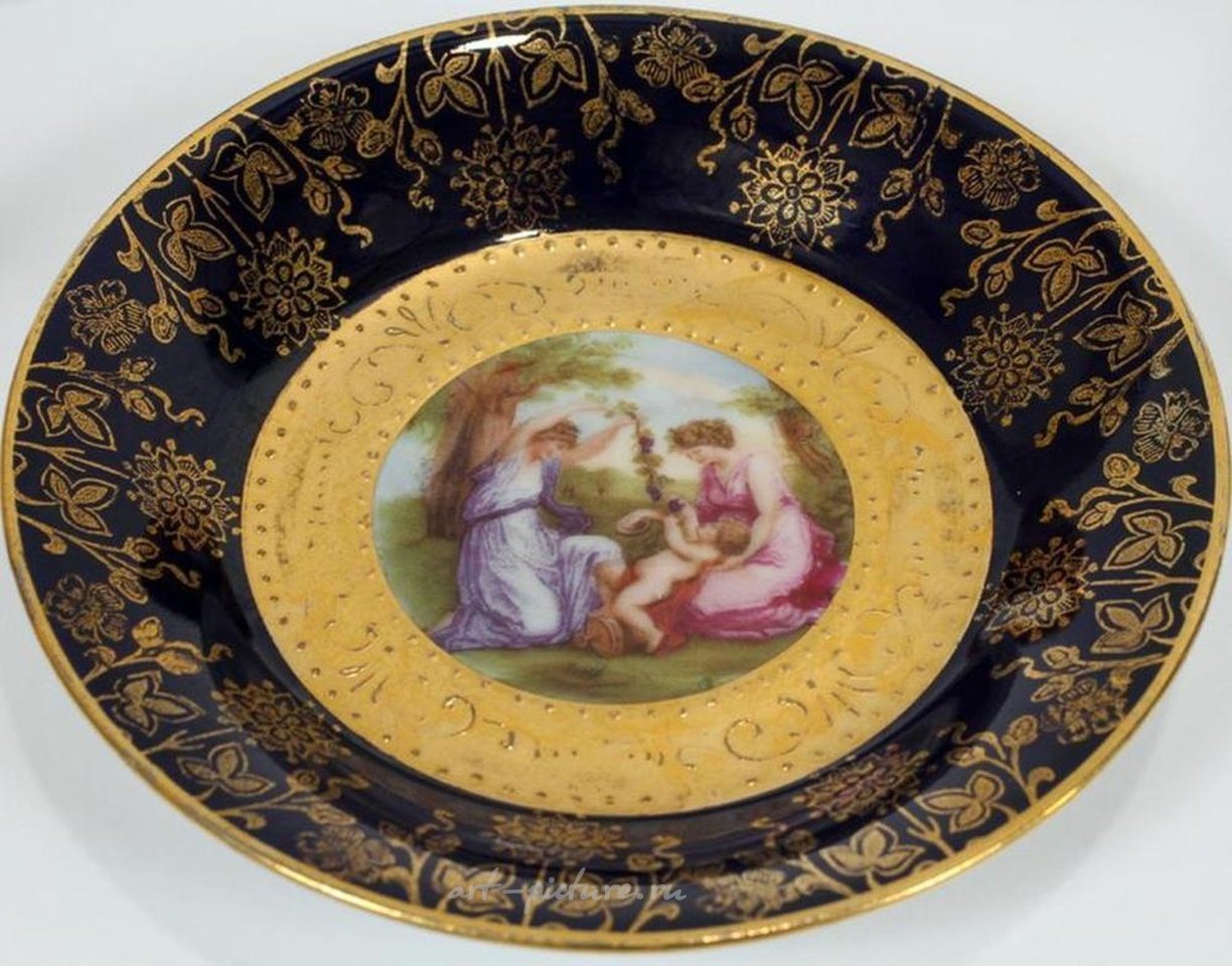 Royal Vienna Porcelain , Royal Vienna Porcelain Demi Tasse Cups, Saucers