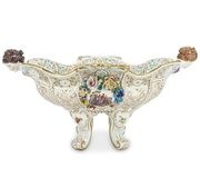 Фарфоровая чаша Royal Vienna с ретикуляцией и фигурными ручками