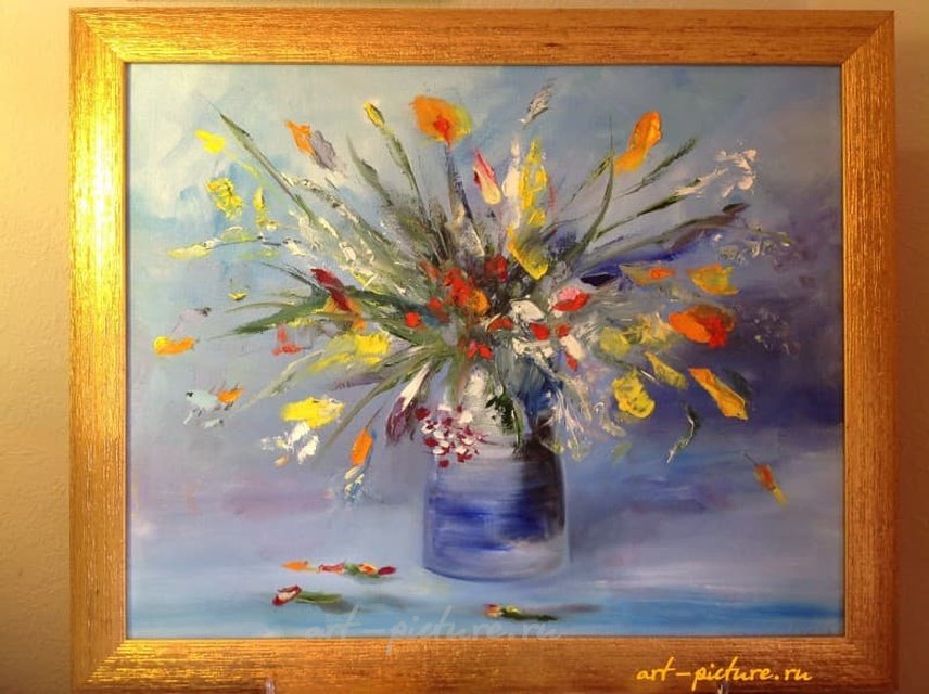 Полевые цветы Масло, холст 