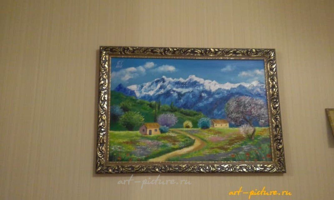 Лучше гор могут быть только горы. масло.холст, багет 