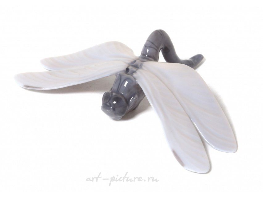 Фарфоровая фигура "Стрекоза". Royal Copenhagen, до 1910 года.