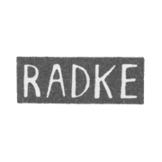 Клеймо мастера Радке - Минск - инициалы "RADKE" - 1892 г.