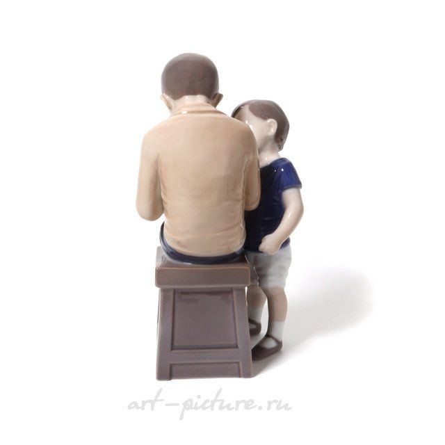 Фарфоровая фигура (статуэтка) "Том и Вилли (два мальчика, два брата). Дания, г. Копенгаген, Bing & Grondahl