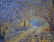 Зимнее утро холст. масло 