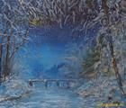 Статуэтка зимняя ночь масло, холст 