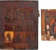 Икона с изображением Деисуса и большой многочастной...