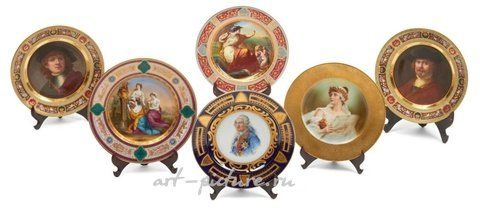 Royal Vienna, Фарфоровые тарелки Royal Vienna XIX века