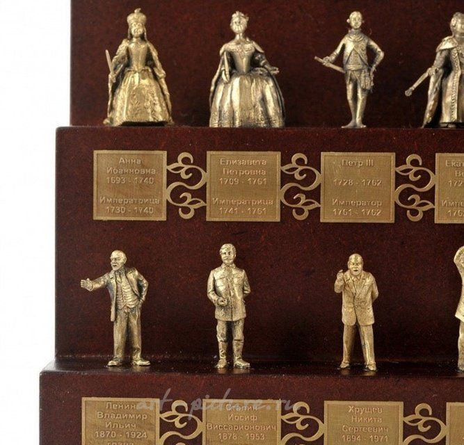 Бронзовые статуэтки "Правители России" скульптор Александр Гусев